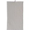 Storied Home Oversized Woven Linen And Cotton Waffle Decorative Tea Towel With Loop For Dining And K In Gray