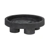 Storied Home Paulownia Wood Pedestal Tray In Black