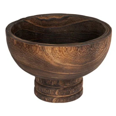 Storied Home Pedestal Bowl In Brown