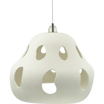 Storied Home Pendant Lamp With Cut-outs, White