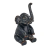 Storied Home Pewter Elephant Ring Holder In Black