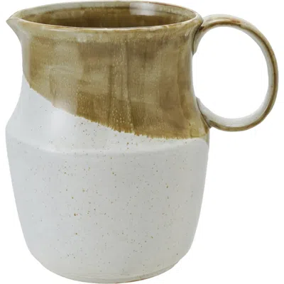 Storied Home Pitcher With Reactive Glaze In White