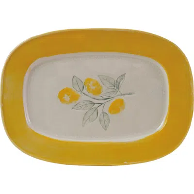 Storied Home Plate With Lemons In Yellow