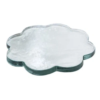 Storied Home Pressed Scalloped Cheese And Serving Board In Transparent