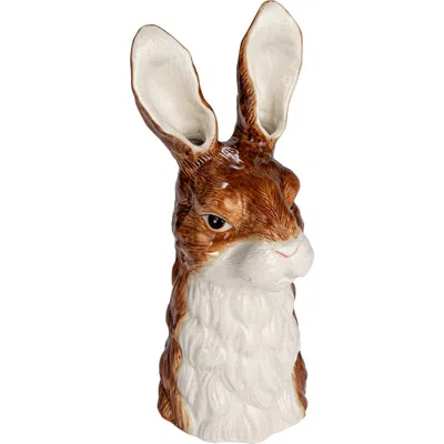 Storied Home Rabbit Vase In Brown