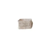 Storied Home Rectangular Hemp Fiber And Metal Bin With Cotton Canvas Lining And Handle In Brown
