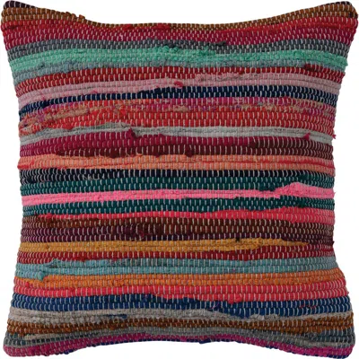 Storied Home Recycled Cotton Chindi Throw Pillow Cover In Multi