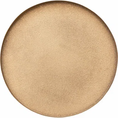 Storied Home Round Decorative Textured Metal Tray, Gold Finish