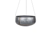 Storied Home Round Galvanized Metal Hanging Planter, Silver And Gold In Silver