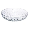 Storied Home Round Glass Hobnail Low Bowl In Transparent