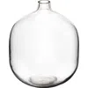 Storied Home Round Glass Vase With Narrow Lip, Clear In Transparent