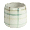 Storied Home Round Grid Pattern Stoneware Planter In Multi