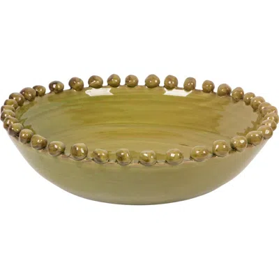 Storied Home Round Hobnail Terra-cotta Decorative Bowl In Green