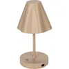 Storied Home Round Metal Led Rechargeable Table Lamp, Tan In Brown