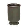 Storied Home Round Stoneware Vase And Reactive Glaze, Green In Green