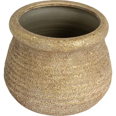 Storied Home Round Volcano Terra-cotta Planter In Brown