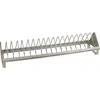 Storied Home Rustic Farmhouse Metal Dish Rack With 18 Slots, Zinc Finish In Gray