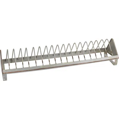 Storied Home Rustic Farmhouse Metal Dish Rack With 18 Slots, Zinc Finish In Gray