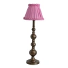 Storied Home Sculptural Metal Table Lamp With Pleated Shade In Pink