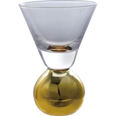 Storied Home Shot Glass With Ball Stem In Gold