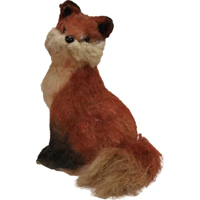 Storied Home Sisal Sitting Fox, Brown