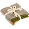 Storied Home Square Cotton Knit Dish Cloth In Gray