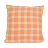 Storied Home Square Plaid Woven Cotton Pillow In Multi