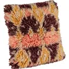 Storied Home Square Woven New Zealand Wool Shag Pillow With Cotton Back In Multi