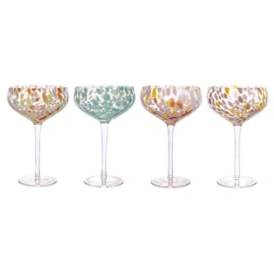 Storied Home Stemmed Champagne Coupe Glass In Multi