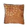 Storied Home Stonewashed Cotton Velvet Pillow With Embroidery In Multi