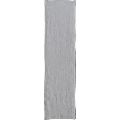 Storied Home Stonewashed Linen Table Runner For Kitchen Decorations In White