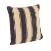 Storied Home Striped Cotton Blend Chenille Pillow, Black And Cream In Black