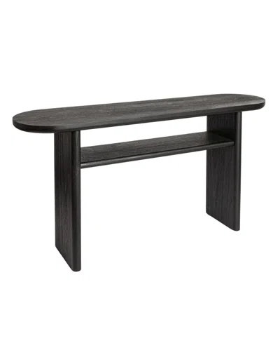 Storied Home Sturdy 63" Firwood Console Table In Black