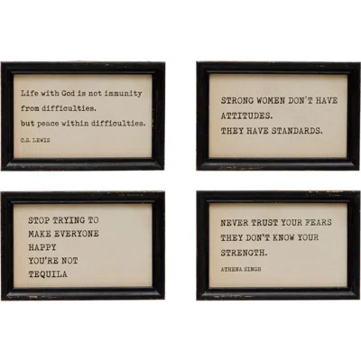 Storied Home Table Frames With Inspirational Quotes In Multi