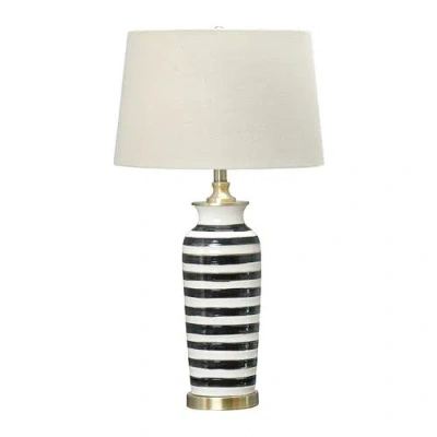 Storied Home Table Lamp With Brushed Accents In Multi