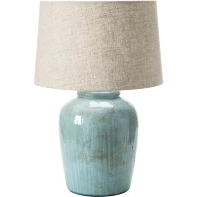 Storied Home Table Lamp With Shade In Green