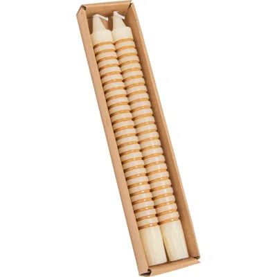 Storied Home Taper Candles In Brown