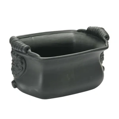 Storied Home Terra-cotta Cachepot In Green