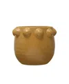 Storied Home Terracotta Planter With Raised Dots In Yellow
