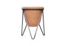 Storied Home Terracotta Pot With Metal Stand In Brown