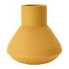 Storied Home Textured Metal Vase, Mustard In Yellow