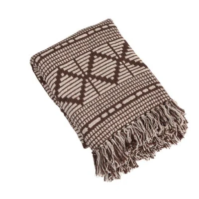 Storied Home Throw Blanket In Brown