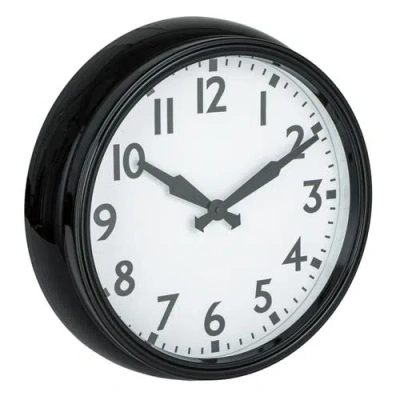 Storied Home Timeless Contrast Round Wall Clock In Black