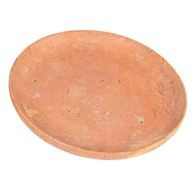 Storied Home Travertine Elegance Food Tray In Pink