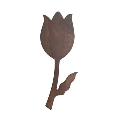 Storied Home Tulip Shaped Mango Wood Serving Board In Brown