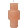 Storied Home Unscented Pillar Candle In Orange
