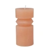 Storied Home Unscented Pillar Candle In Orange