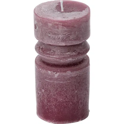 Storied Home Unscented Pillar Candle In Purple