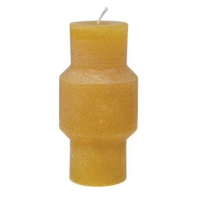 Storied Home Unscented Pillar Candle In Yellow
