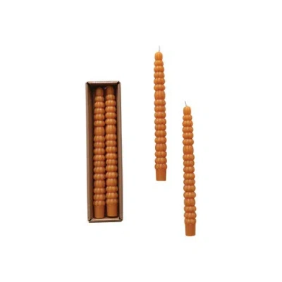 Storied Home Unscented Taper Candles In Orange